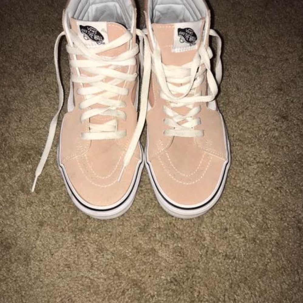 Pink suede hightop Vans